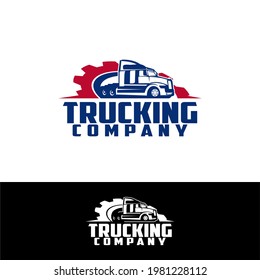 Truck Trucking Company Transportation Logo Template 