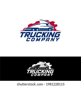 Truck Trucking Company Transportation Logo Template 