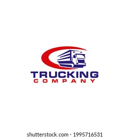 Truck Trucking Company Transportation Logo Illustration Stock Vector ...