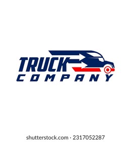 Truck Trucking Company Transportation Logo Template 