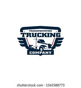 Truck Trucking Logistic Logo Shipping Template Vector