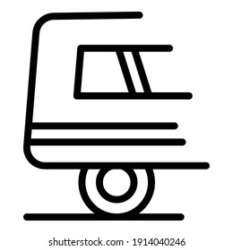 Truck trunk icon. Outline truck trunk vector icon for web design isolated on white background