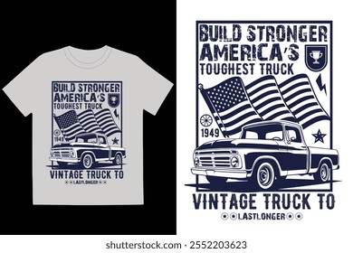 Truck T-Shirt Design Vector, typography illustration,Truck creative typography vector art