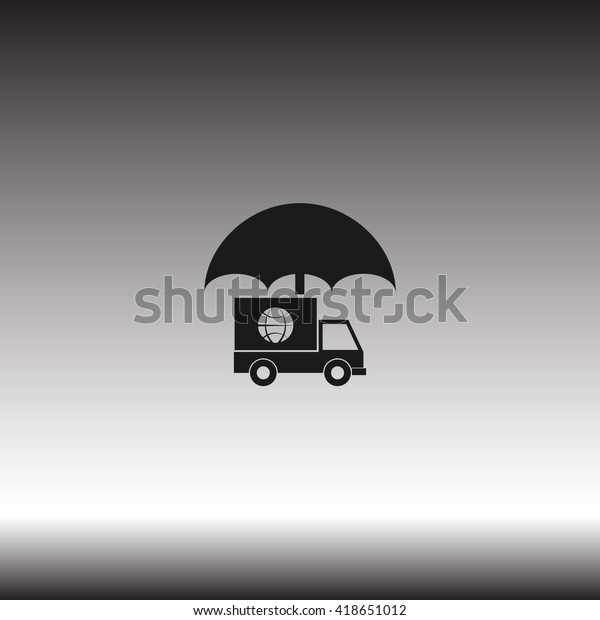 truck and umbrella\
icon