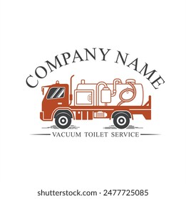 truck of vacuum bathroom service, vector art.