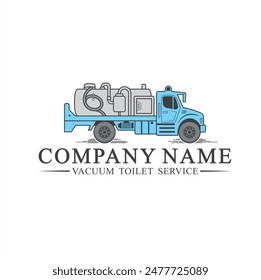 truck of vacuum bathroom service, vector art.