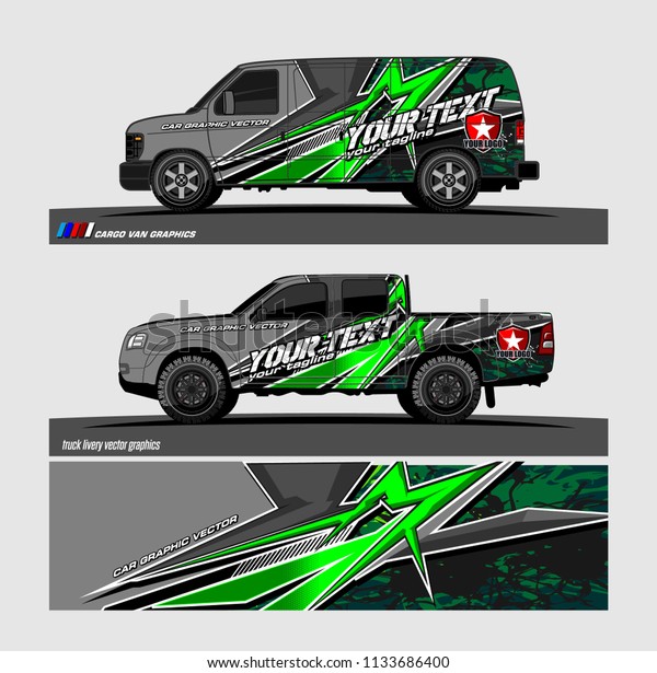 truck, van, and other vehicle decal\
Graphic vector. Racing background for car vinyl\
wrap\
