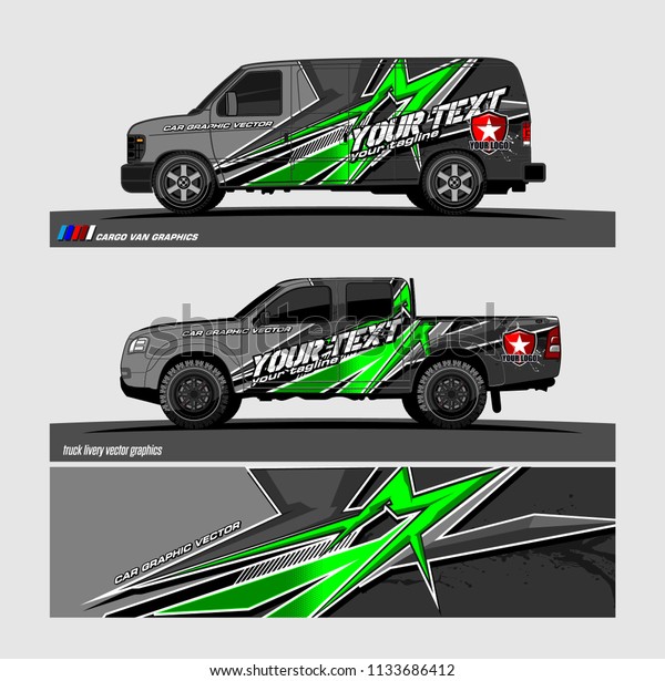 truck, van, and other vehicle decal
Graphic vector. Racing background for car vinyl
wrap
