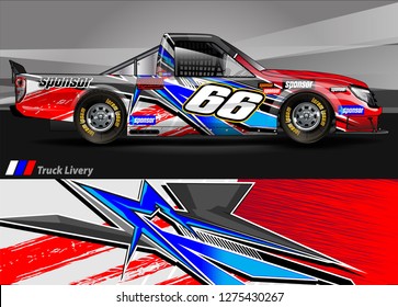 truck, van, and other vehicle Graphic vector. Racing background for vinyl wrap and sticker decal 