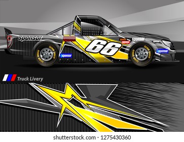 truck, van, and other vehicle Graphic vector. Racing background for vinyl wrap and sticker decal 