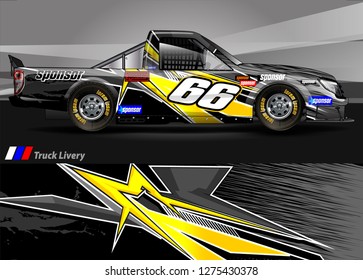truck, van, and other vehicle Graphic vector. Racing background for vinyl wrap and sticker decal 