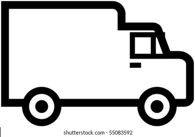 Truck, van - Vector illustration