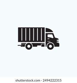 Truck vector, vector truck, black truck