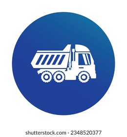 Truck Vector Blue Icon Design
