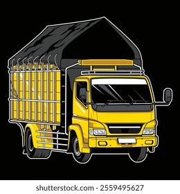 truck vector, cocok digunakan untuk sablon kaos dan latar belakang poster