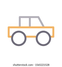 truck vector colour line icon 