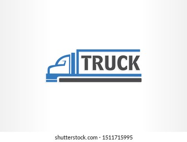 Truck vector design illustration. Simple transportation design.