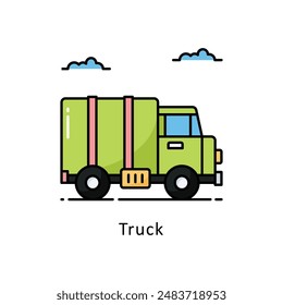 Truck vector   Filled outline Design illustration. Symbol on White background EPS 10 File