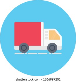 truck vector flat color icon