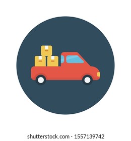 truck vector flat colour icon