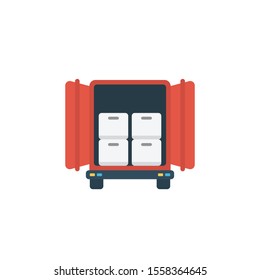 truck vector flat colour icon 