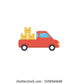truck vector flat colour icon 