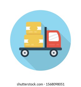 truck vector flat colour icon 