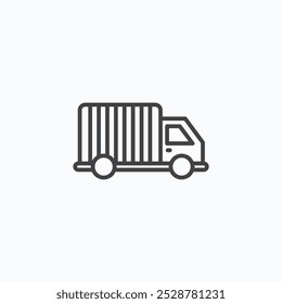 Conjunto de iconos planos de Vector de camión.eps