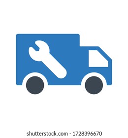 truck vector  glyph color icon 