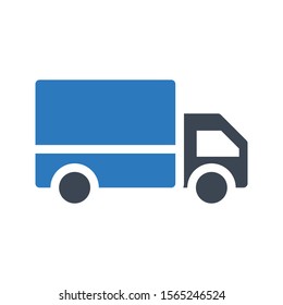 truck vector glyph colour icon