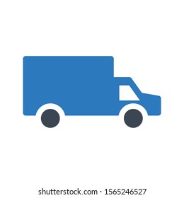 truck vector glyph colour icon