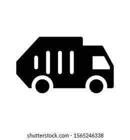 truck vector glyph flat  icon