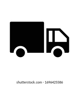 truck vector glyph flat icon 