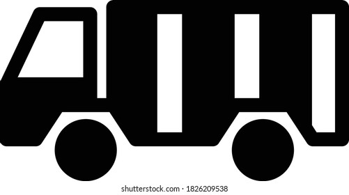 truck vector glyph flat icon 