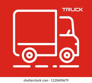 TRUCK VECTOR ICON 