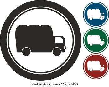 Truck, vector, icon