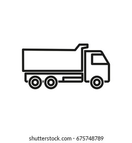 Flat Truck Icon Black Moving Truck Stock Vector (Royalty Free) 1539132089