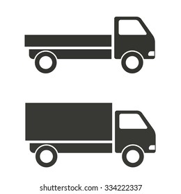 Truck  - vector icon in black on a white background.