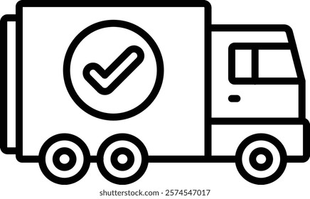 Truck vector icon. Can be used for printing, mobile and web applications.