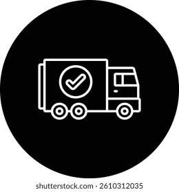 Truck vector icon. Can be used for printing, mobile and web applications.
