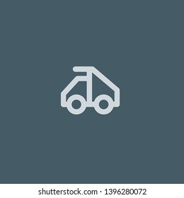 Truck vector icon. Truck concept stroke symbol design. Thin graphic elements vector illustration, outline pattern for your web site design, logo, UI. EPS 10.