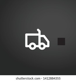 Truck vector icon. Truck concept stroke symbol design. Thin graphic elements vector illustration, outline pattern for your web site design, logo, UI. EPS 10.