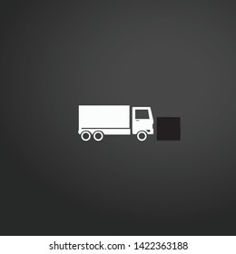 Truck vector icon. Truck concept stroke symbol design. Thin graphic elements vector illustration, outline pattern for your web site design, logo, UI. EPS 10.