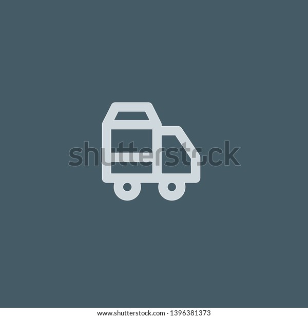 Truck vector icon. Truck\
concept stroke symbol design. Thin graphic elements vector\
illustration, outline pattern for your web site design, logo, UI.\
EPS 10.