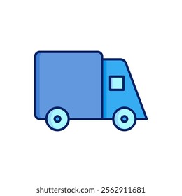 Truck vector icon, cute truck symbol flat design.