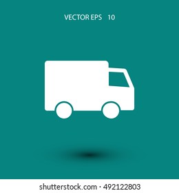 truck vector icon, flat design best vector icon