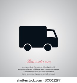 truck vector icon, flat design best vector icon