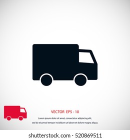 truck vector icon, flat design best vector icon