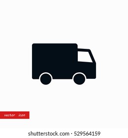 truck vector icon, flat design best vector icon