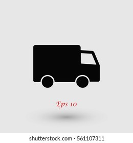 truck vector icon, flat design best vector icon